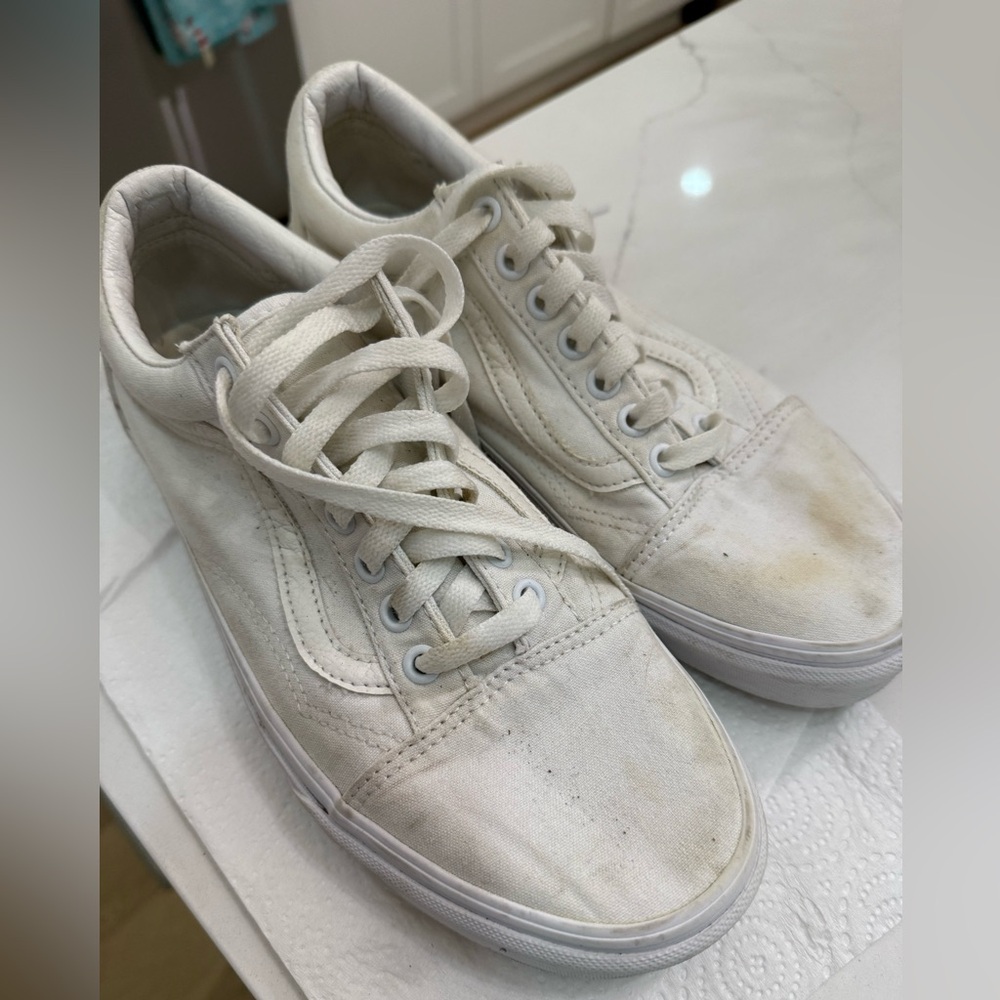 Vans White Canvas Sneakers